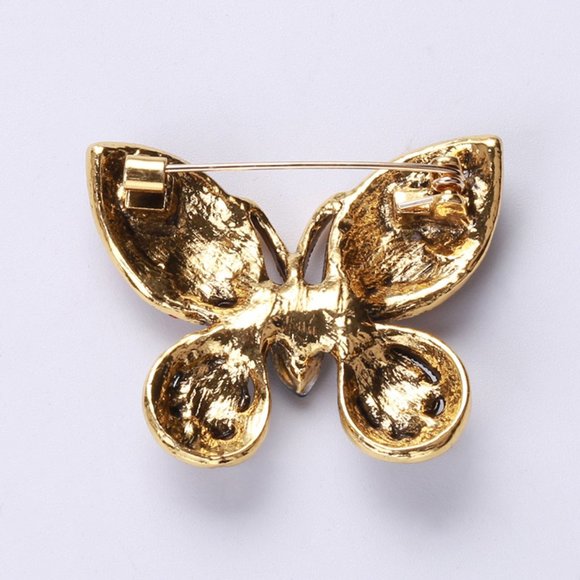 Butterfly Brooch in Green; Blue and Pink Sold - Picture 3 of 9